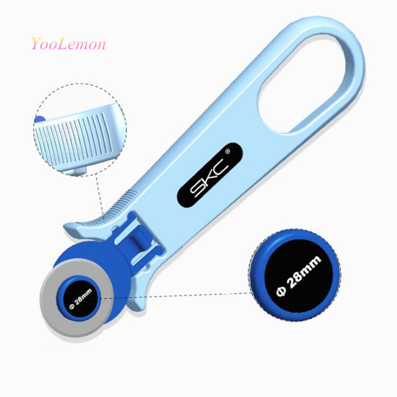 Rotary cutter with a 28 mm blade , Fabric Cutting Tool Leather Paper Vinyl strips Rotary Cutter