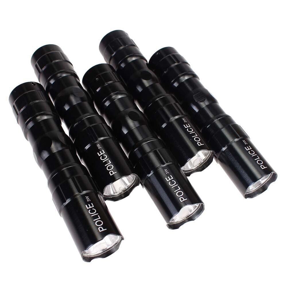 5x Led Flashlight Torch Portable Ultra Bright 3w Police Waterproof Led Mini Waterproof Outdoor Camping Powerful Led Flashlight