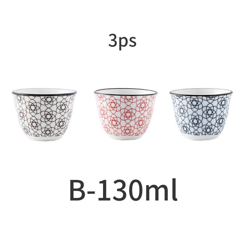 RHE 3 taza ps té Taza de cerámica para sopa pintado a mano original botella de agua juego de tazas de café whisky vino tazas: B