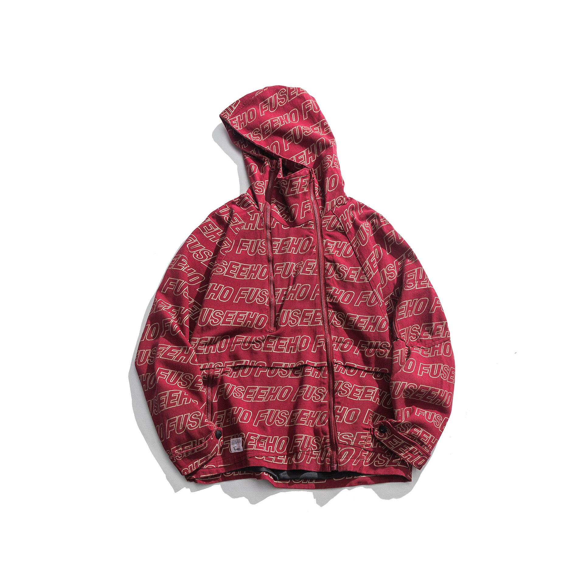 Chaqueta con capucha de cuello samurái con letras, chaqueta japonesa de primavera, 2022 SS