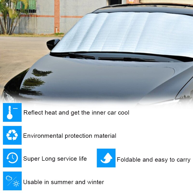 1pc 190*70cm uv bescherm voorruit achter auto raam zonnescherm zonnescherm voorruit zonnescherm beschermhoes voor auto voorruit