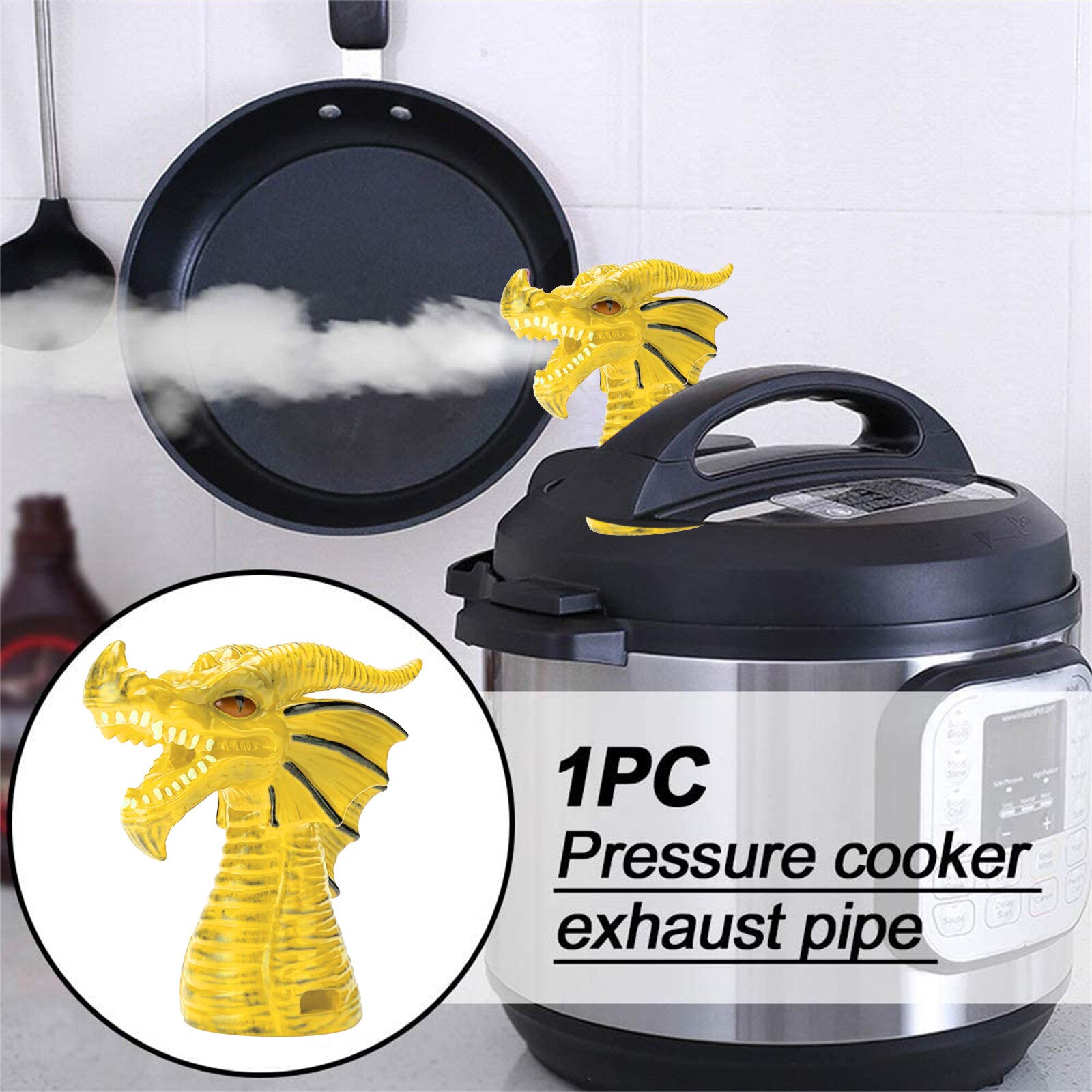 Fire-breathing Dragon Steam Release Accessory Steam Diverter for Pressure Cooker Kitchen Supplies#45