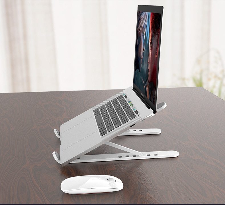 Bærbart laptop stativ foldbar støtte base notebook stand holder til macbook pro air hp lapdesk computer beslag riser