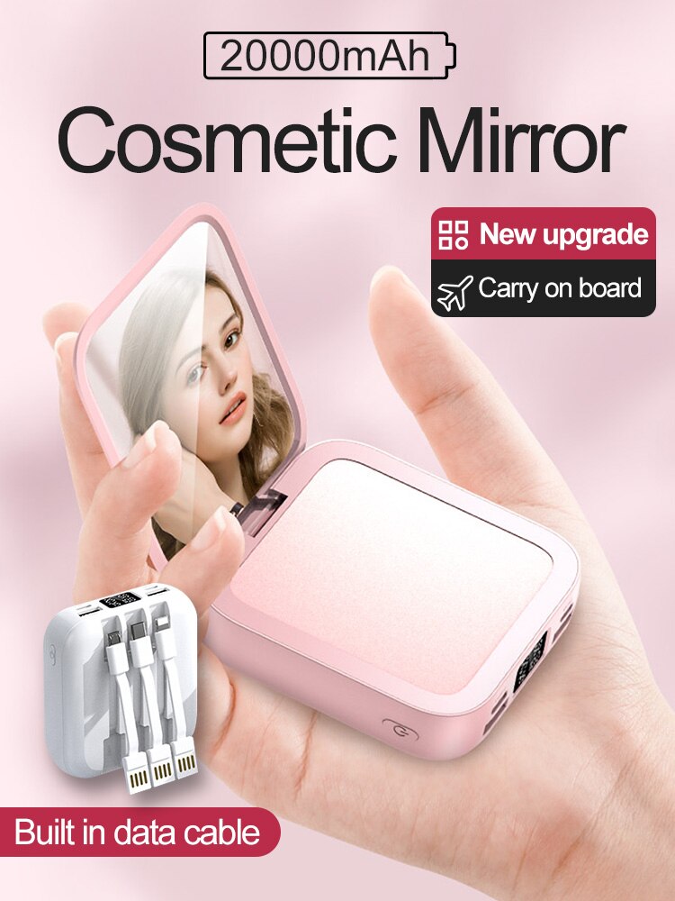 Mini Power Bank 20000Mah Powerbank Draagbare Power Bank Iphone12 13 Externe Batterij Snel Opladen Draagbare Batterij