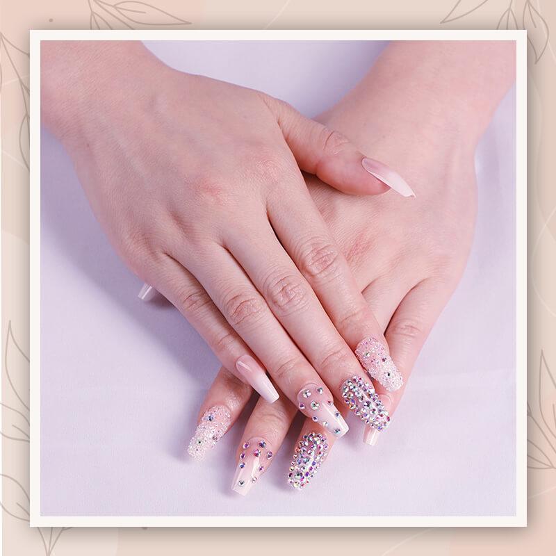 Patch pour ongles en strass brillant, kit de bricolage pour pièces/ensemble, 24