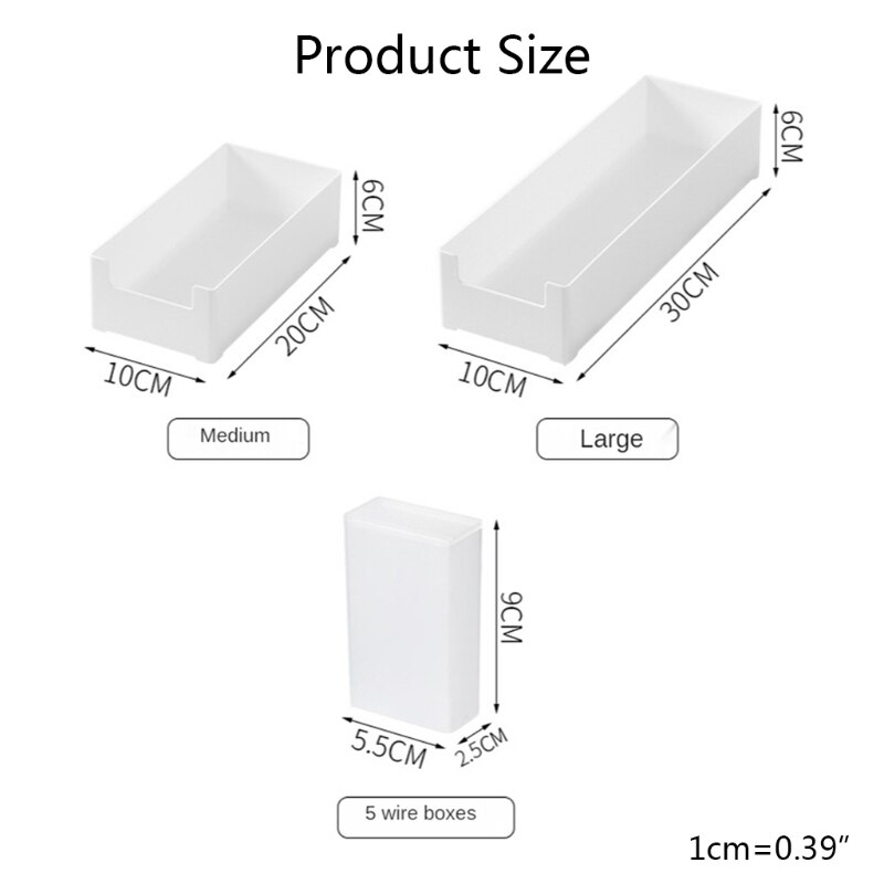 Y1QB 5 Grids Desktop Wire Cable Organizer Box USB Cable Storage Holder Case Jewelry Container