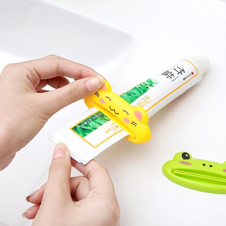 Frog Cartoon Lazy Toothpaste Tube Squeezer Holder Dispenser Bathroom Accesories Tooth Paste Plastic Stand Accessory Sets Wringer