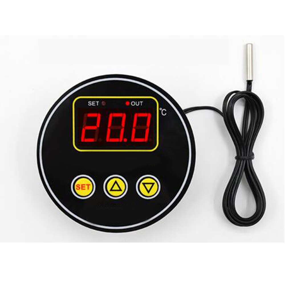 High Precision Microcomputer Temperature Controller Circular Digital Display Thermostat Round Digital Embedded