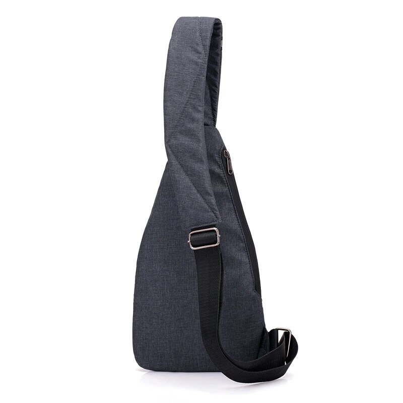 Homme Anti-vol sac à dos hommes fronde un sac à bandoulière garçon imperméable voyage petit sac de poitrine mince Mini sac à bandoulière noir