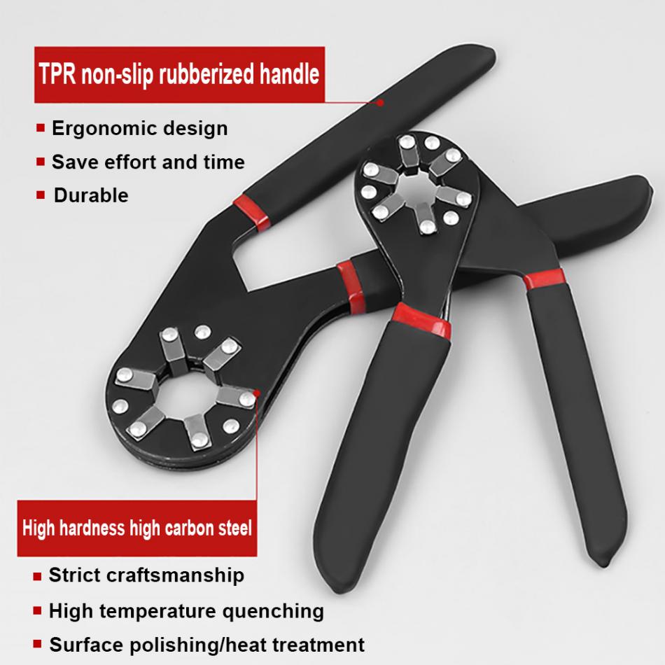 Clé hexagonale outil multifonctionnel outil de retrait couple réglable clé hexagonale mobile 6 "et 8" outil de retrait