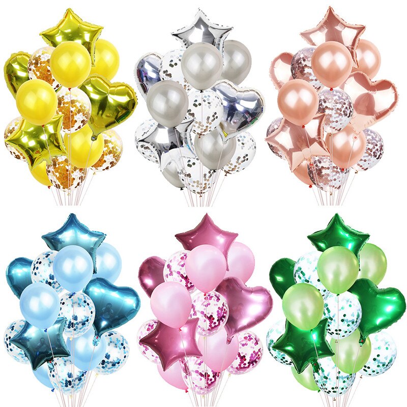 Rose Gold Balloons Wedding Decor Event Party Heart Balloons Foil Happy Birthday Balloons Air Balloon Birthday Party DIY Decor