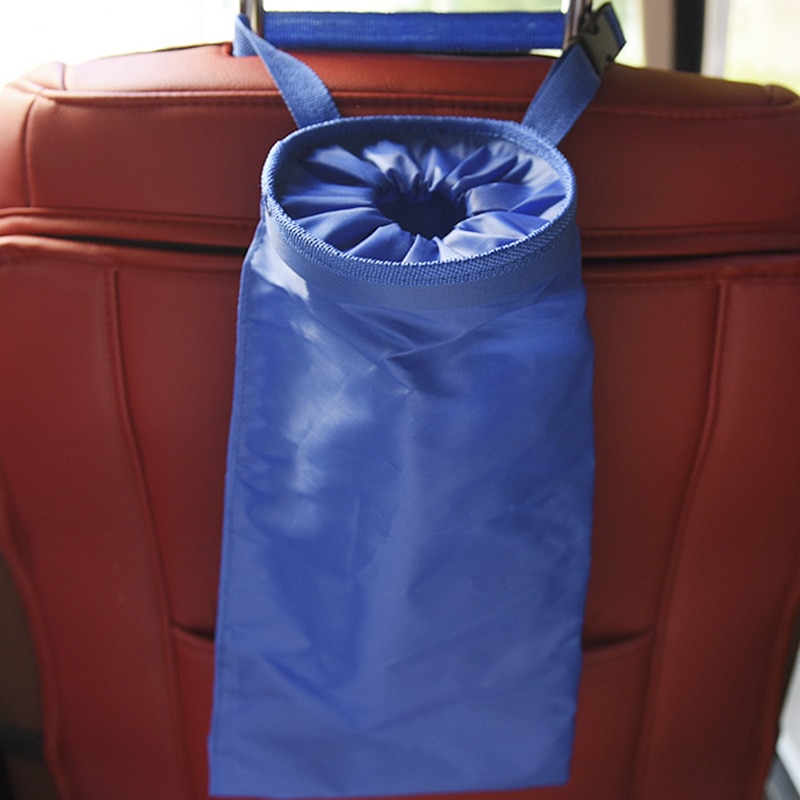 1pc Auto bolsas de almacenamiento portátil Auto cubo de basura polvo basura puede caja de estuche protector