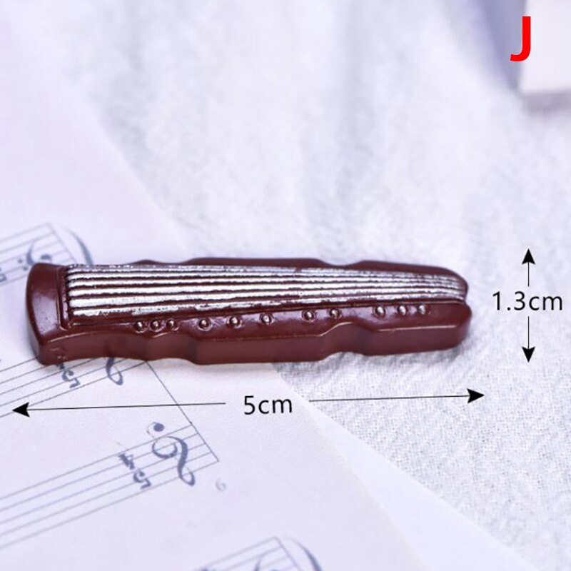 Miniature Music Instrument Resin Mini Violin Dollhouse Decorative Ornaments Crafts DIY Home Music House Bar Furniture Toys: J