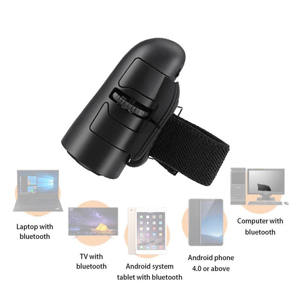 Portable Mini Finger Mouse 2.4GHz USB Wireless Optical Lazy Mouse 1200Dpi Desktop For PC Rings Finger Laptop U2V2
