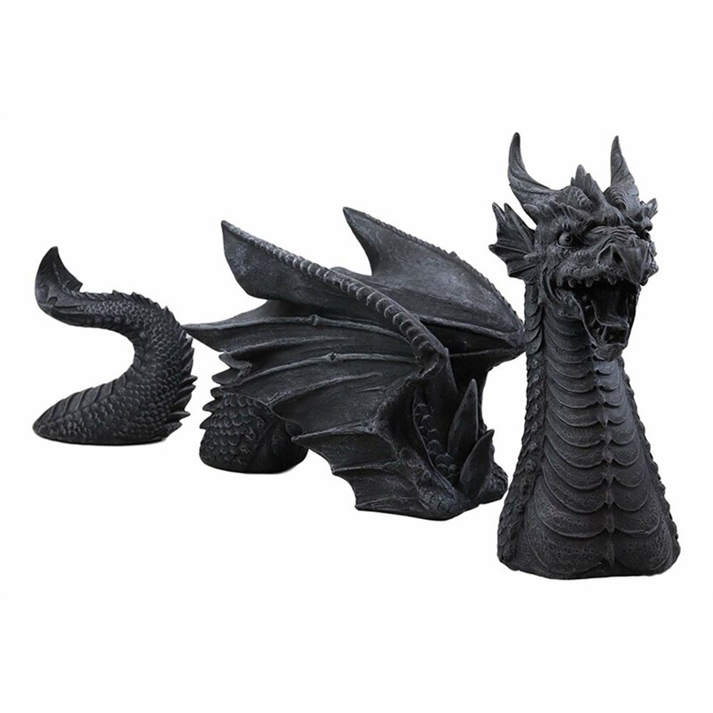 Zodiac Draak Tuin Decor Standbeeld Lucky Feng Shui Chinese Draak Office Boss Desktop Wijnkast Tuin Decoratie Craft