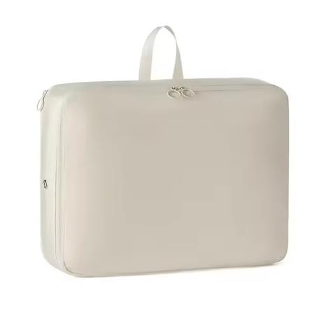 Large Capacity Travel And Family Dual-Use Down Jacket, Blanket Storage Bag, Compressed Clothing Storage Bag, Moving Packing Bag: Ivory