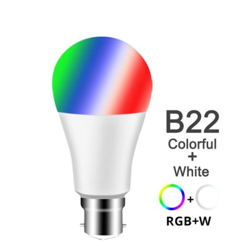 Dimmable E27 B22 LED Lamp RGB 15W WIFI Smart Bulb Bluetooth APP Control RGBWW Light Bulb 85-265V For Home: B22 RGB W