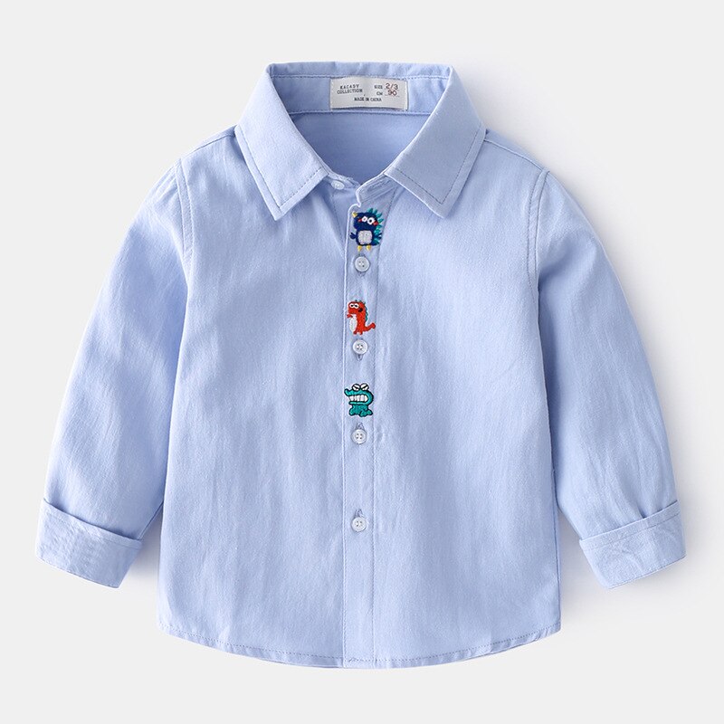 Voorjaar Baby Jongens Shirts Lange Mouw Cartoon School Blouse Kids Wit Shirt Voor Peuter Jongens Blouse Kinderen Tops