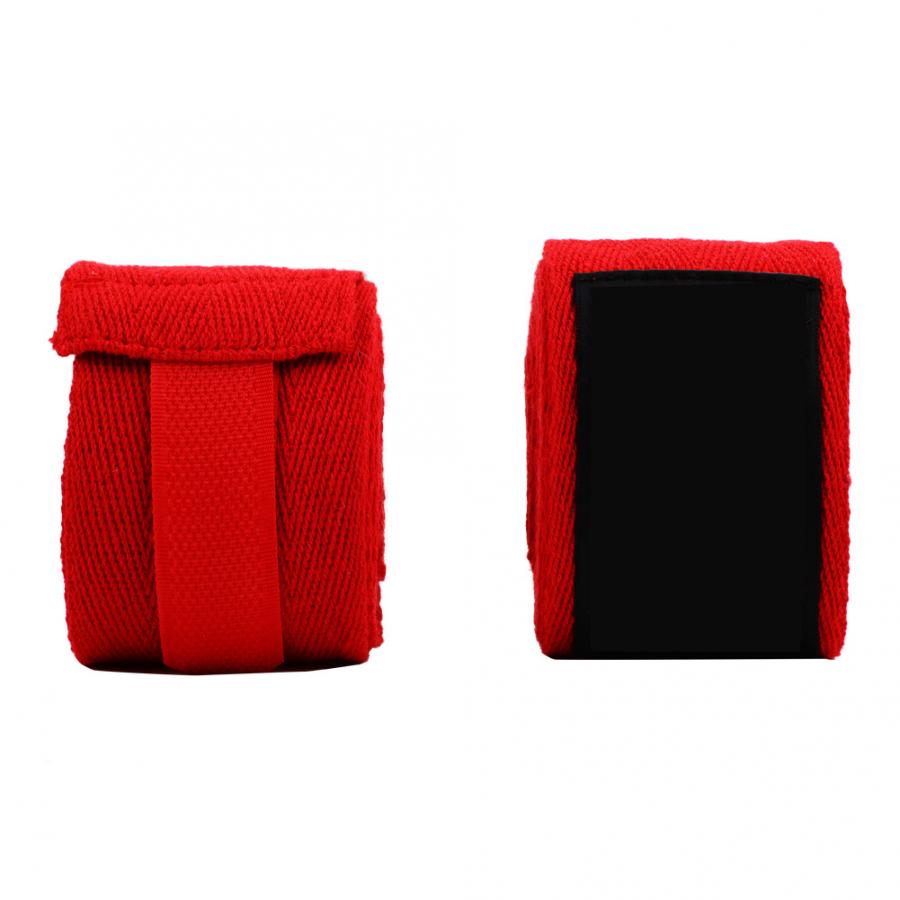 1 pair unisex wrist support boxing kickboxing muay thai hand wrap breathable fast drying cotton handwraps sports wrist band 2.5m: Red