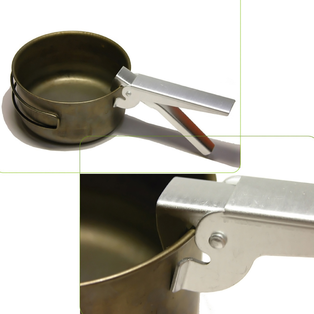 1pc Anti Pot Handvat Aluminium Handvat Clip voor Camping Picknick Koken Pot Pan Kom Kookgerei Grijper anti-Schrapen