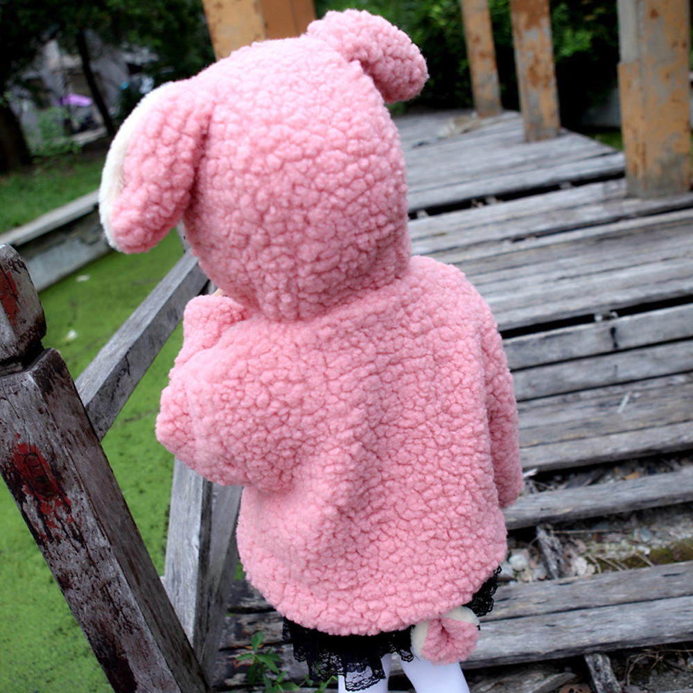 ARLONEET Jacke Baby Niedlichen Kaninchen Ohren Kapuzenmantel Kleinkind Für Mädchen Jungen Herbst Winter Mantel Dicke Warme freundlicher Kleidung BFOF