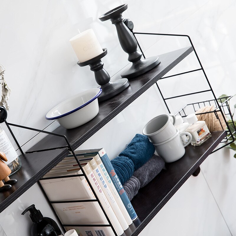 Wall Mounting Free Rack Simple Living Room Background Wall Bookcase Home Simple Combination Book Shelf