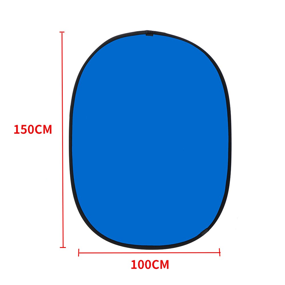 Pieghevole Blu E Verde Riflettore 100*150 centimetri 2 in 1 Ovale Pieghevole Portatile Luce Bordo del Riflettore per La Fotografia