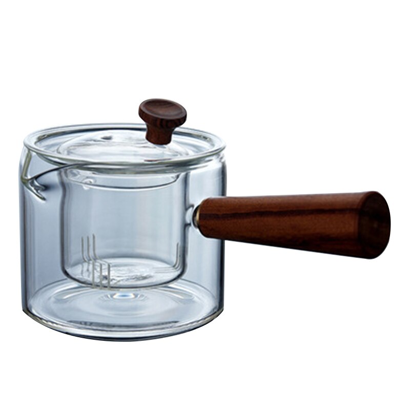 500ml Unique Side Handle Pot Glass Teapots High Temperature Resistant for Home BV789