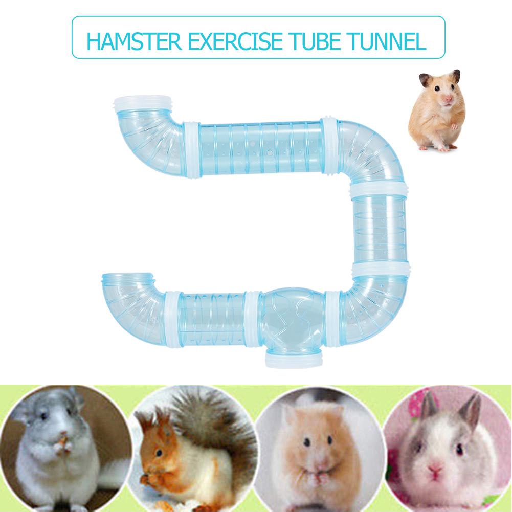 DIY U tipi plastik boru hat borusu eğitim oyun bağlı harici için tünel oyuncaklar küçük hayvan Hamster kafesi Hamster spor