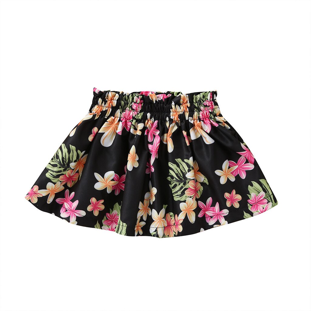 Bonito da criança do bebê crianças meninas elástico floral tutu saia verão crianças saias de algodão meninas moda floral vestido de princesa vestidos: 12 m