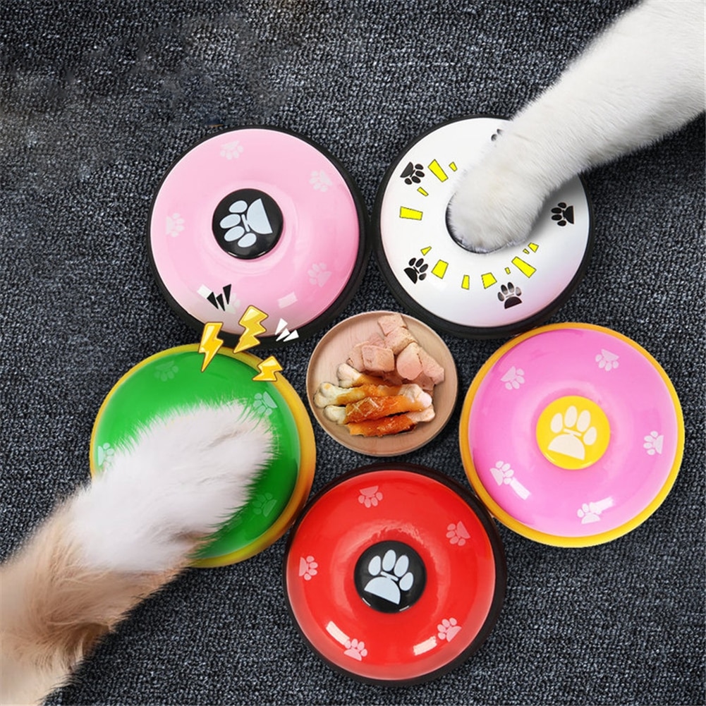 Pet Training Bells Dog Cat Interactive Toy Kitten Puppy Food Feed Reminder Puzzle Toy Development Intelligence Squeak Sound Toy