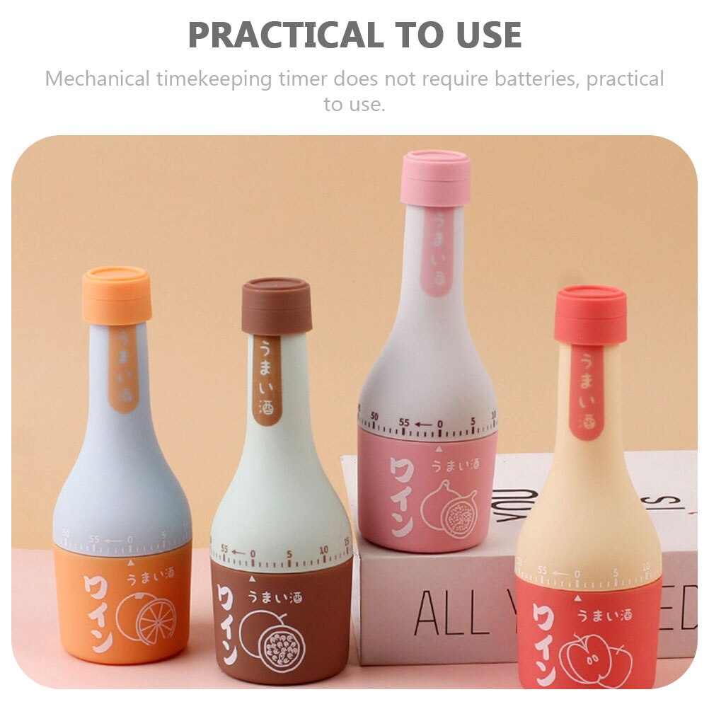 Bottle-shape Mechanical Timer Plastic Timer Bottle Cooking Baking Timing Device