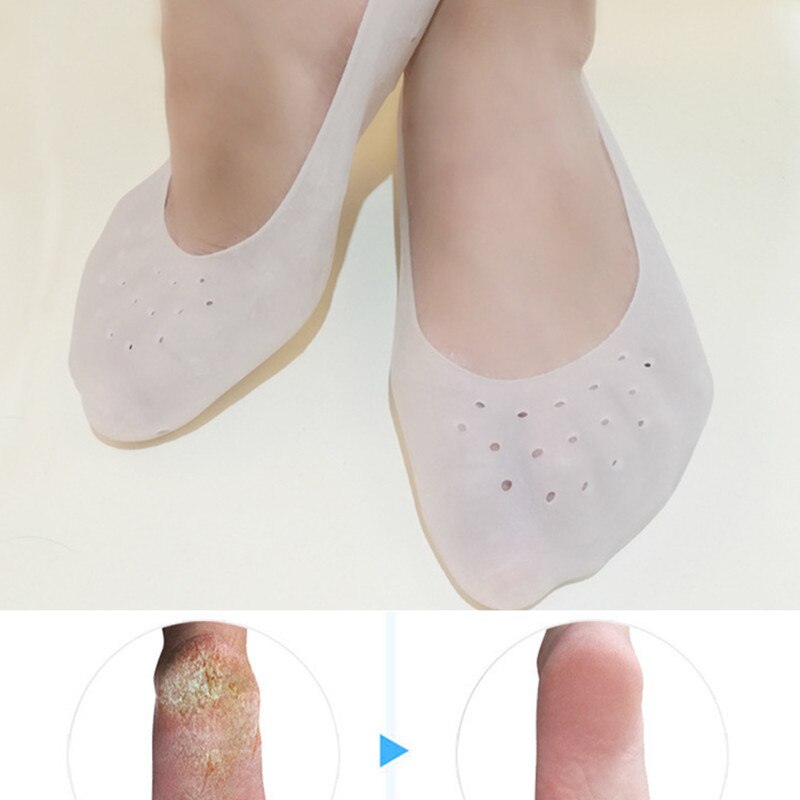 Chaussette hydratante en Gel de Silicone pleine longueur, traitement protecteur des pieds, pour femmes et hommes, outil de pédicure
