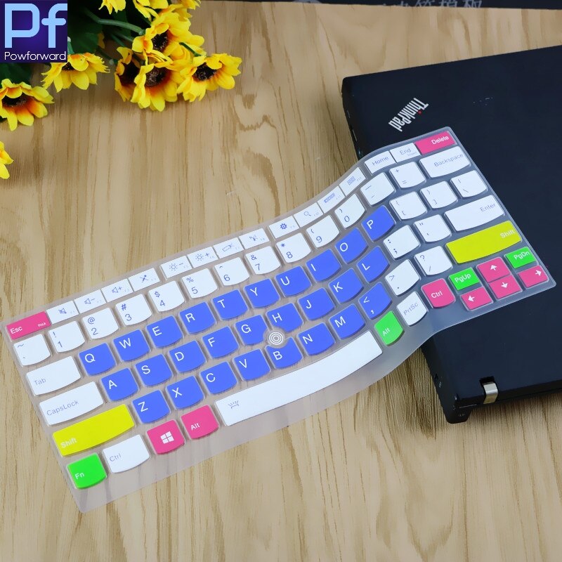 Silicone Keyboard Cover for Lenovo ThinkPad X380 Yoga/X390 - Ultra-thin, Waterproof, Dustproof: Candy Blue