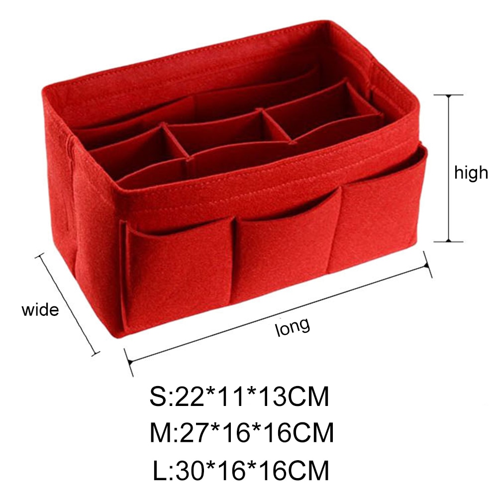 Organizer Insert Bag Women Nylon Travel Insert Organizer Handbag Purse Large liner Lady Makeup Cosmetic Bag Female Tote