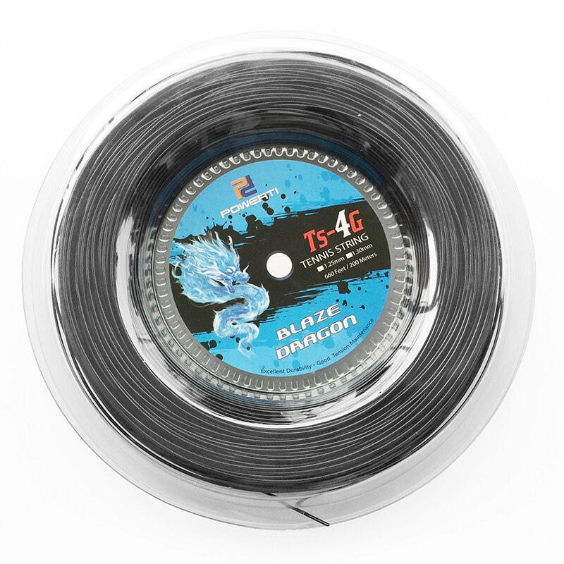 Powerti ts -4g 1.3mm tennissnaar polyester 200m rollen tennissnaar sport gym tennisracket training tennislijnen voor buiten