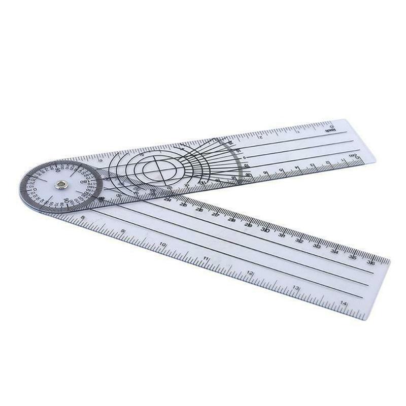 30cm Flexible Folding Ruler Three Horizontal Lines Ruler Corner Stationery Kids Angle School Measuring Rulers DIY