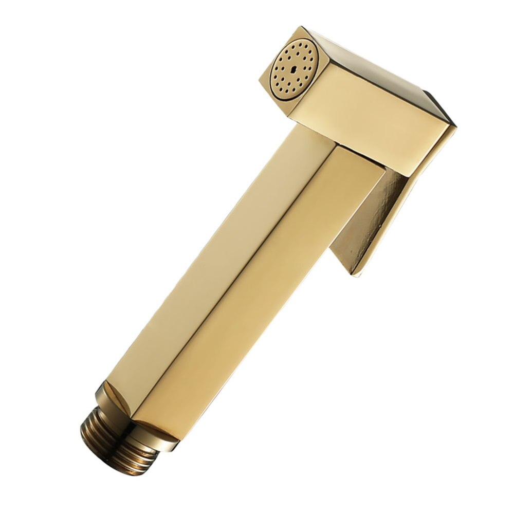 1PC Square Toilet Spray Head Sturdy Toilet Cleaning Spray Nozzle Pressurized Toilet Toilet Cleaning Tool for Home Go: Golden