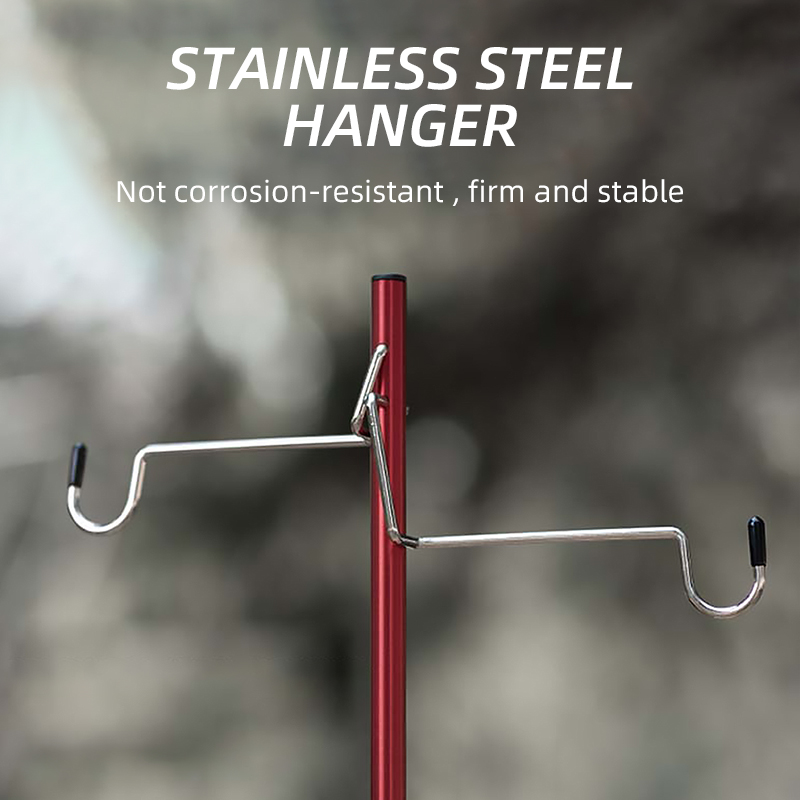 PACOONE Portable Detachable Light Stand Camping Lantern Lamp Hanger Ultralight Light Holder Brackets Tourist Equipment