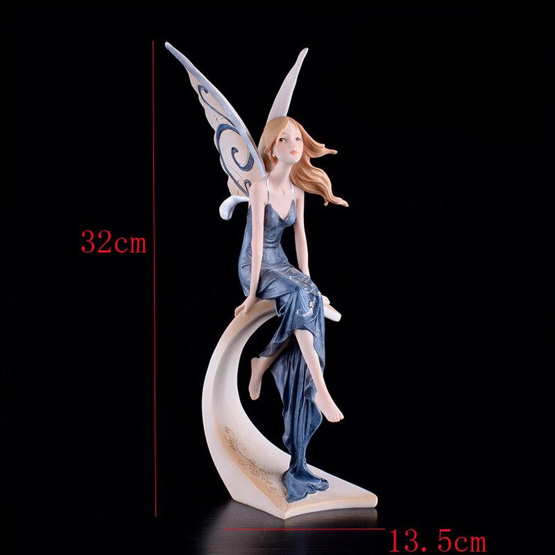 Kreatywne śliczne dziewczyny żywica elf ozdobne anioły wyposażenie domu dekoracja rzemiosło bar biurko wróżka statua figurki wystrój: zuo ye hua xian