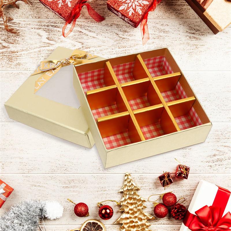 2PCS Durable Portable Wrapping Box Packing Box for Decor Candy Party