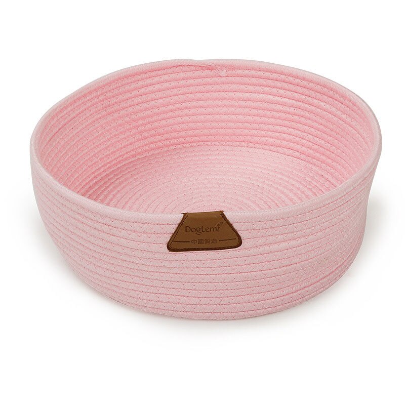 Krabpaal voor katten, handgemaakt, rond, van natuurlijk katoen, mat voor kleine katten, kedi evi cama para gato: Roze