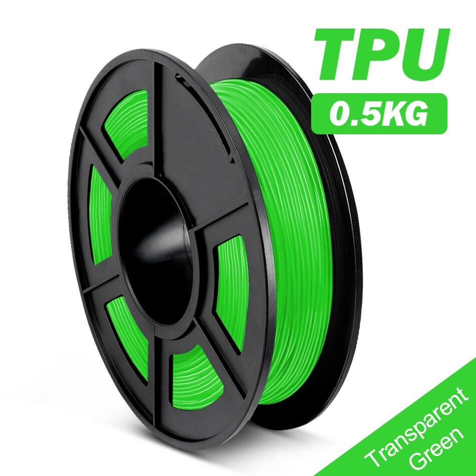 Filament Flexible rouge de la couleur 0.5kg de TPU avec la bobine 1.75/3.00mm Filament Flexible de TPU pour l'imprimante 3D Non-toxique 100% aucune bulle: TPU TR-Green