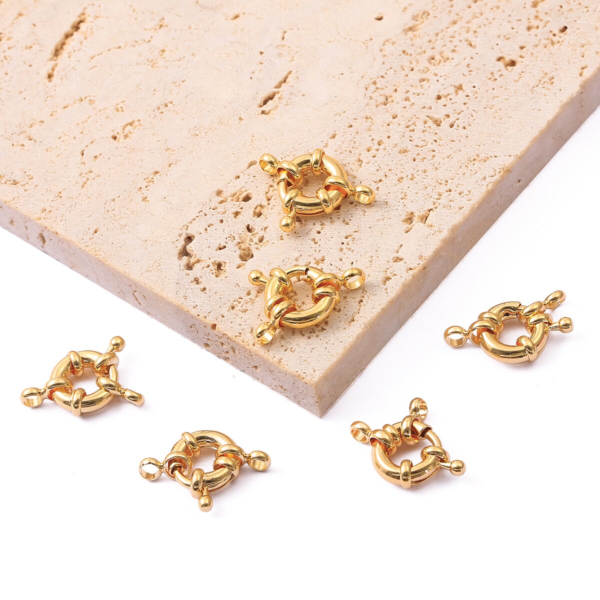 18K 1Pc 11Mm Koper Sailor Sluitingen Connectors Voor Armband Ketting Chain Diy Sieraden Maken Vinden 051