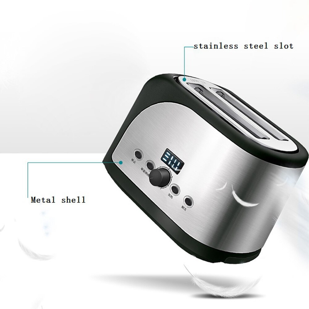 DMWD 680W 6 Gear 220V Stainless Steel Electric Toaster Automatic Bread Oven Home Breakfast Machine Kitchen Appliances