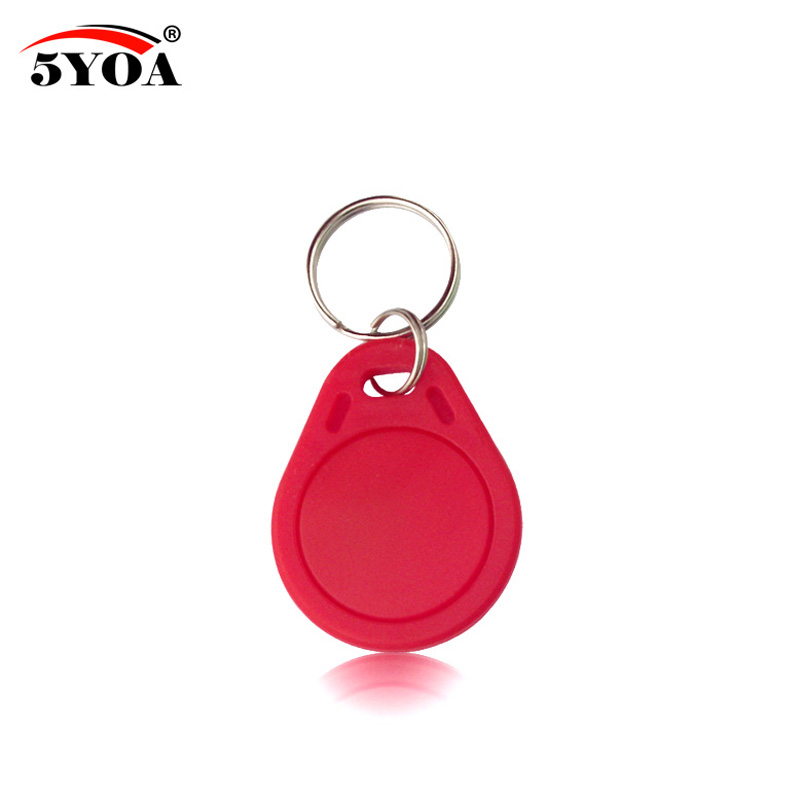 100pcs IC Access Control Card Sticker 13.56MHz ISO14443A S50 Sticker Universal Label RFID Time Attendance Card: Red