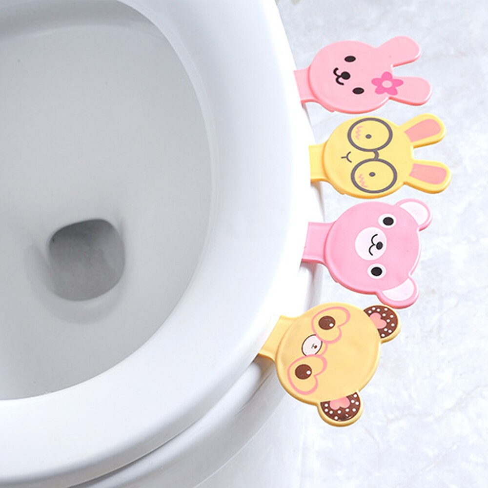 Tegneserie dæksel løfter toilet sædehåndtag badeværelsesdæksel toilet skål sædehejs håndtag badeværelse toilet sæde holder tilbehør