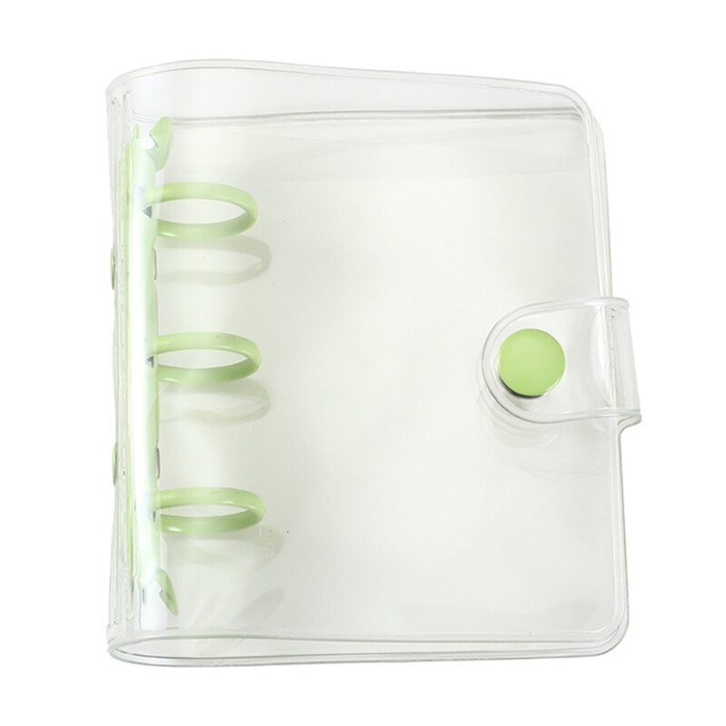 Creatieve Leuke Transparante 3 Ring Mini Losbladige Hand Boek Student Draagbare Notebook Bindmiddel Kawaii Schoolbenodigdheden: H04