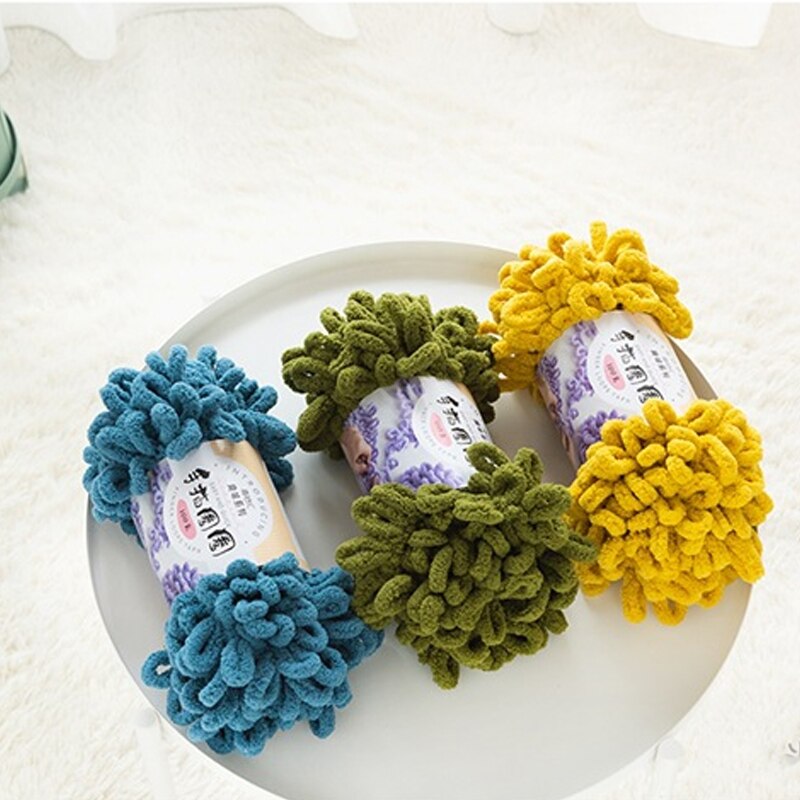 Diy Finger Schleife Garn Hand Strick Heimat Kissen Decke Kreis Linie Dicken Wolle Hand betroffen Gemischt Garn Ring Gesponnen Polyester spielzeug