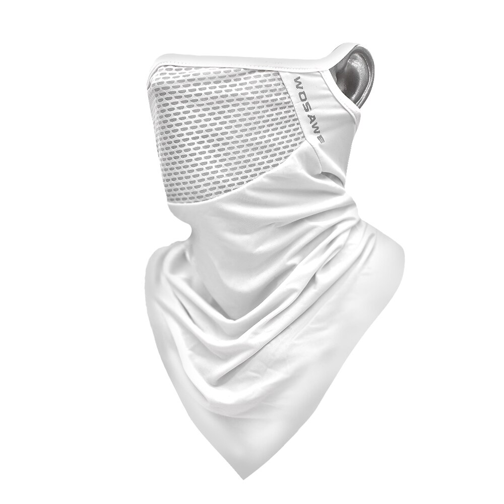 WOSAWE Breathable Motorcycle Face Mask Balaclava Neck Cover Sleeve Triangle Scarf Earloop Motorbike Full Face Shields Adult: BL348-W